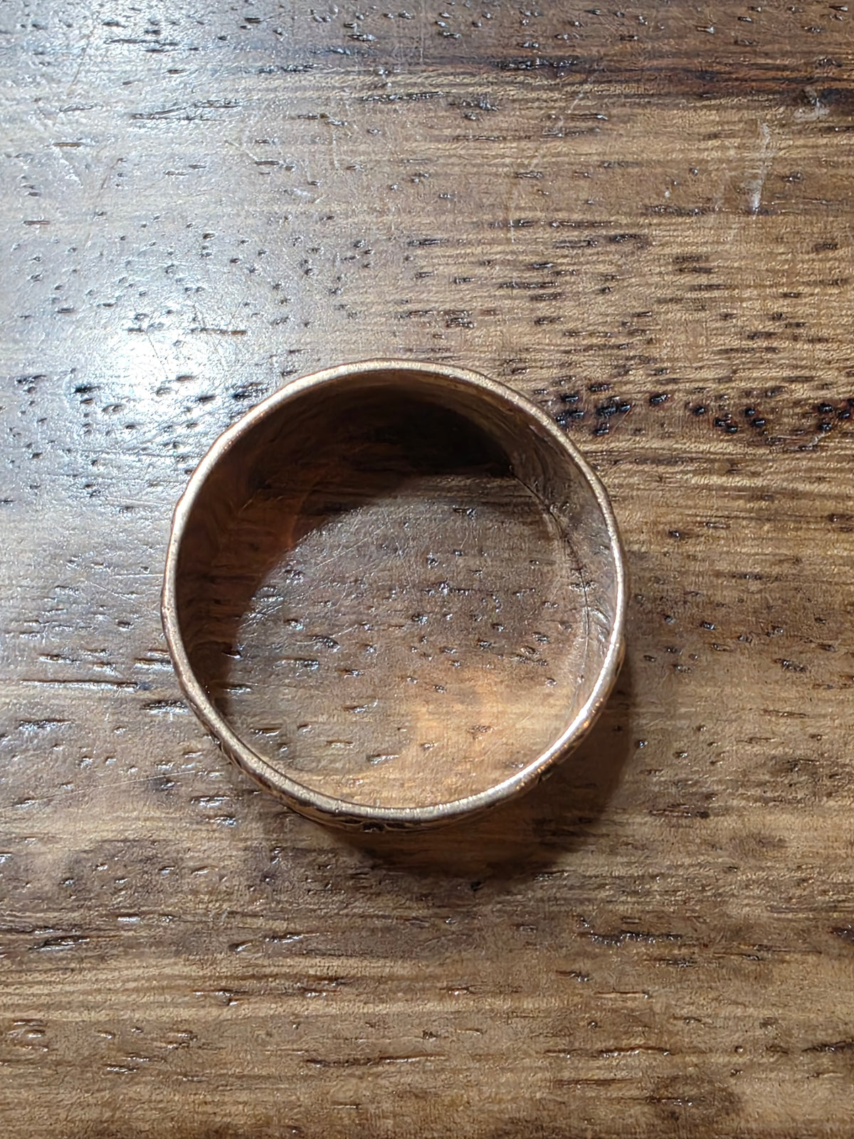 Antique Victorian Gold-Filled Paneled Cigar Band Ring with Rose Botanical Motif